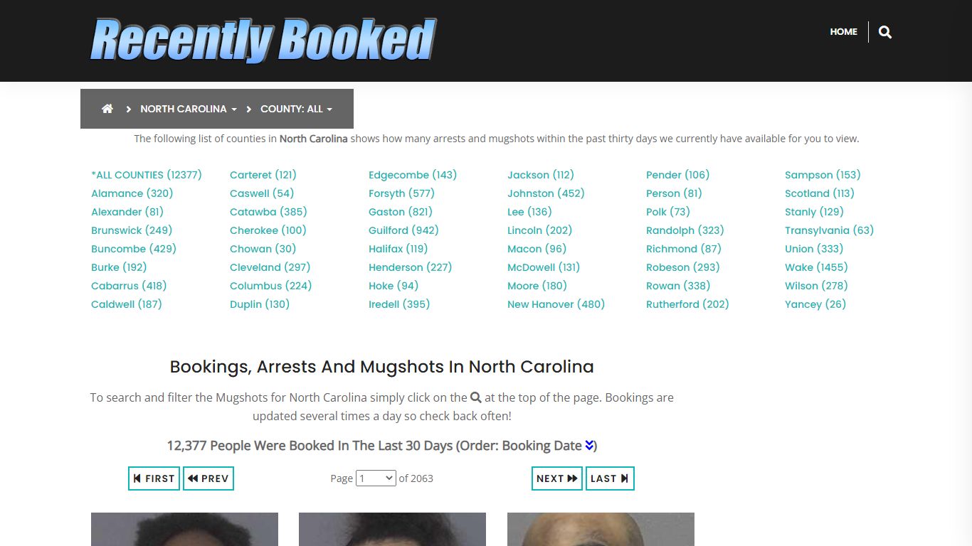 Recent bookings, Arrests, Mugshots in North Carolina - Recently Booked